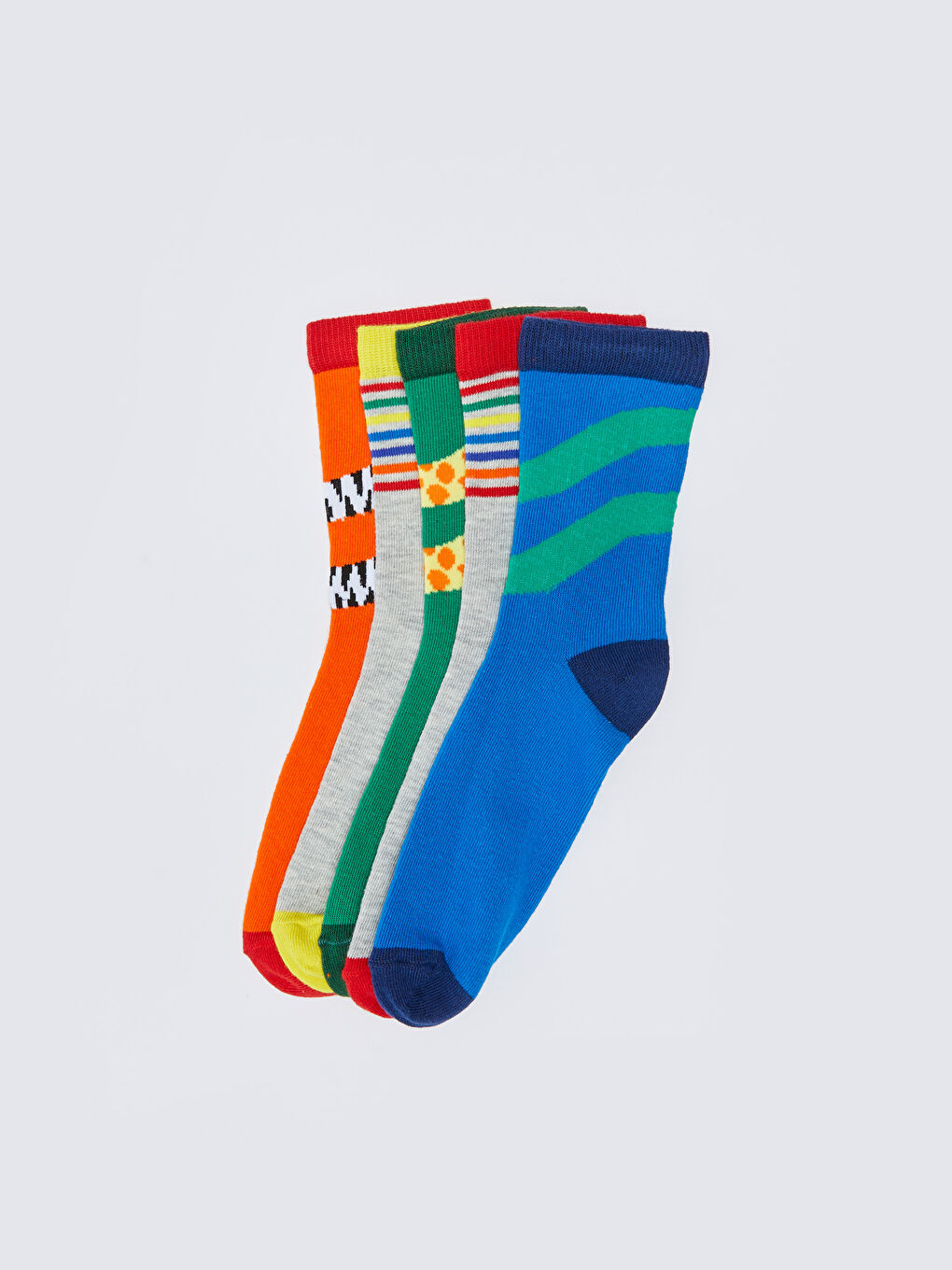 Patterned Boy Socket Socks 5-Pack -W2BH80Z4-K00 - W2BH80Z4-K00 - LC Waikiki