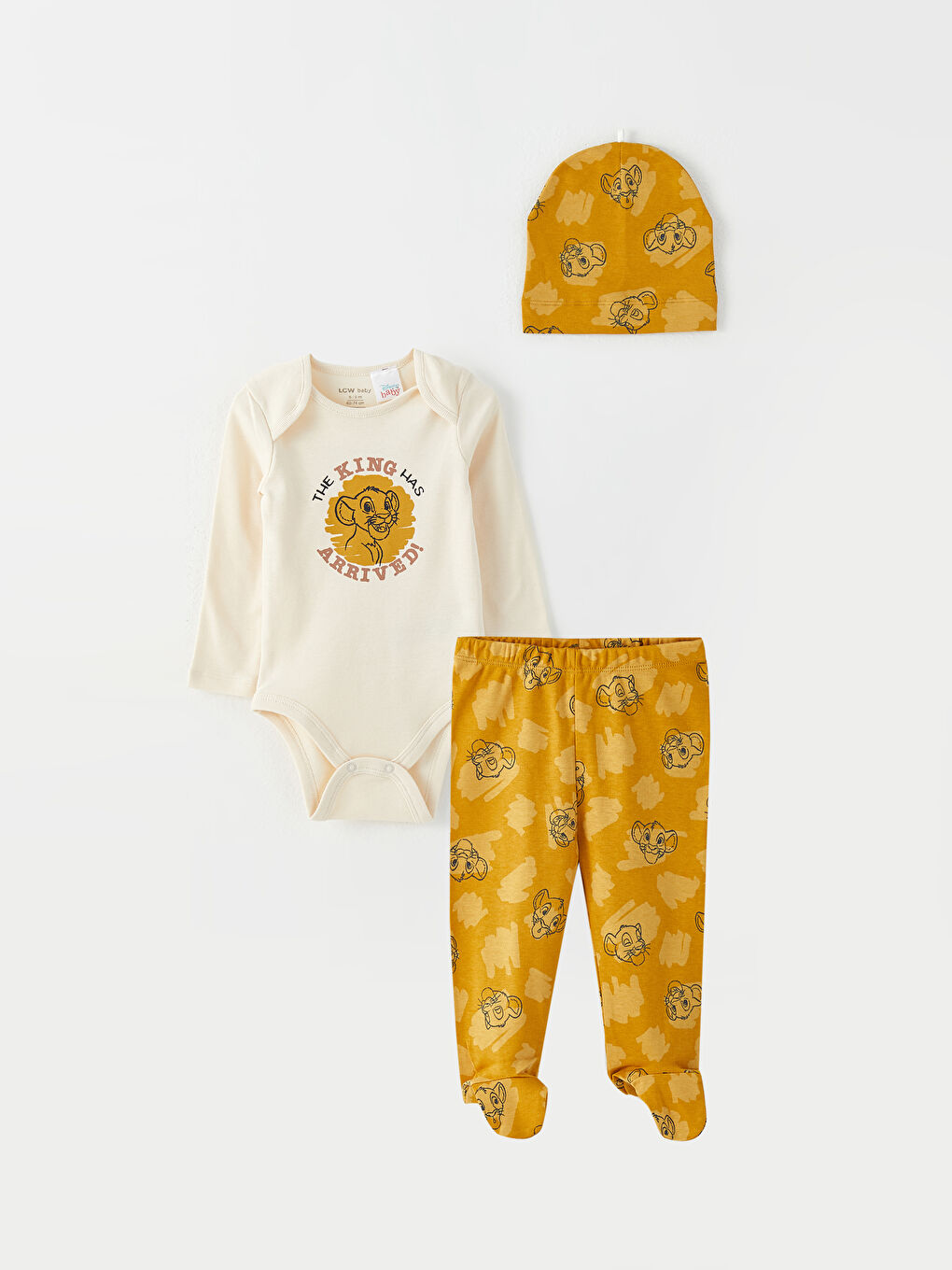 LC WAIKIKI Crew Neck Long Sleeve Printed Baby Boy Hospital Set