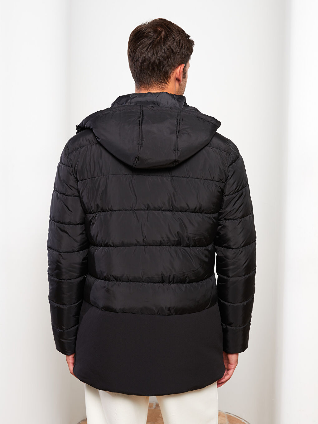 Standard Fit Hooded Men's Puffer -W2BK55Z8-CVL - W2BK55Z8