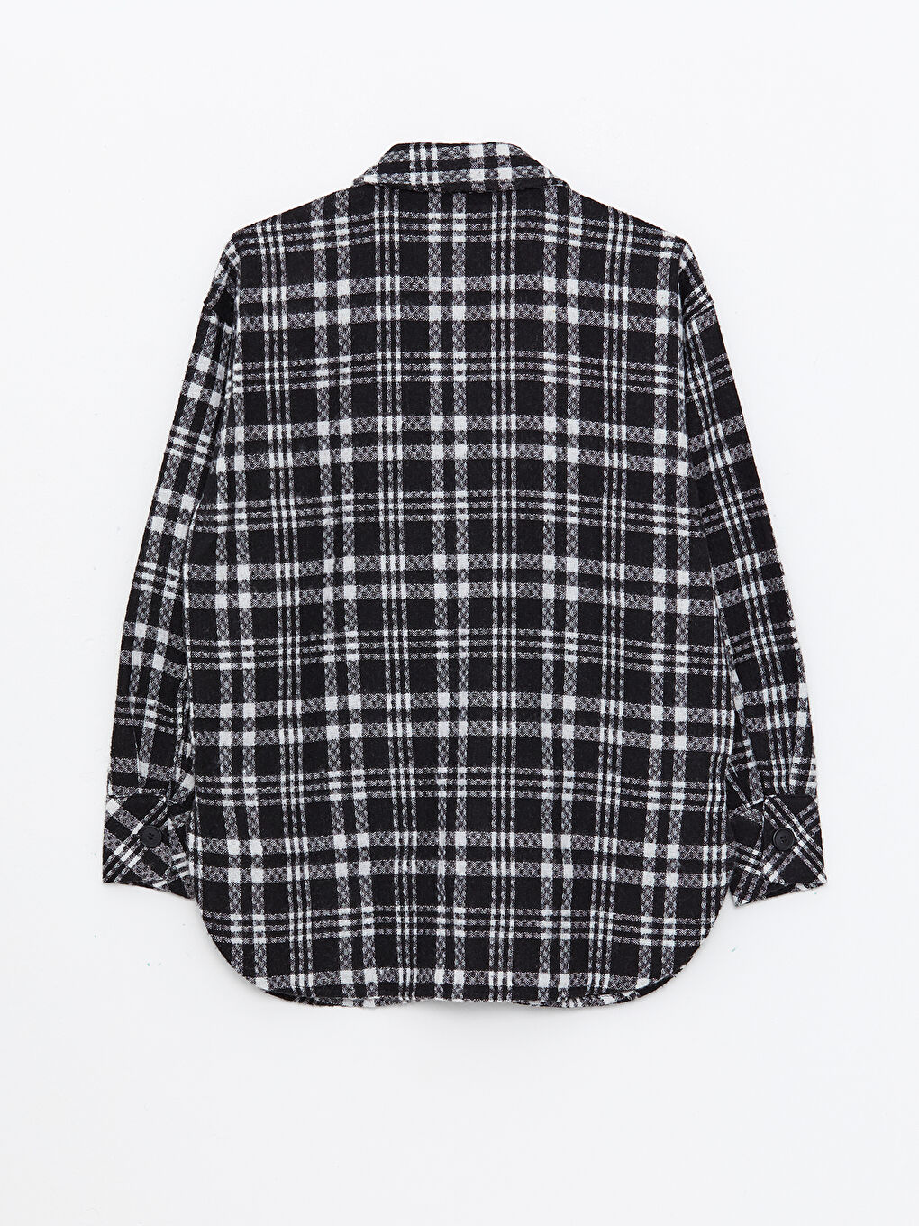 Plaid Long Sleeve Women's Shirt Jacket -W2BL07Z8-LKX
