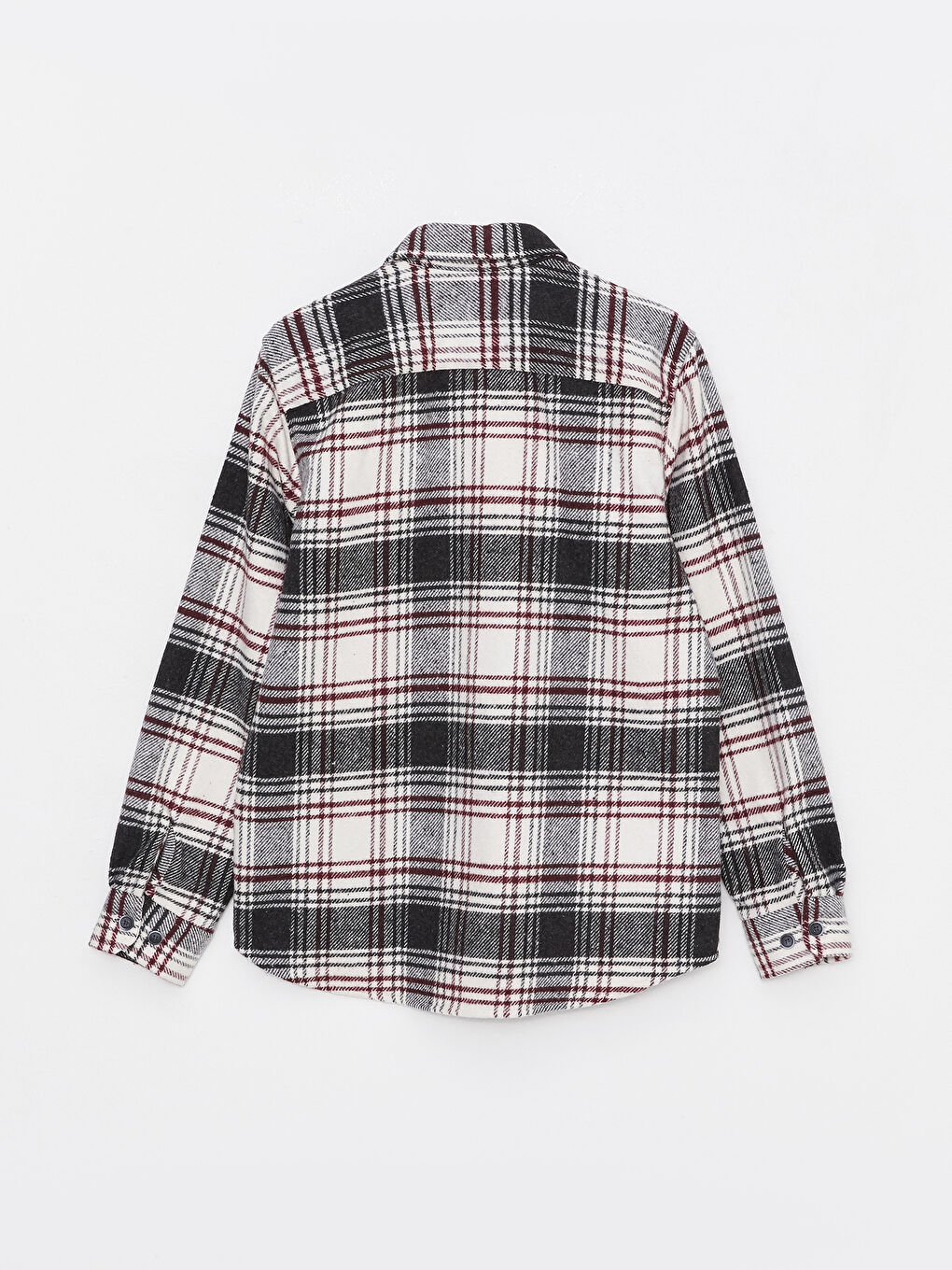 Oversize Long Sleeve Plaid Gabardine Men Shirt Jacket