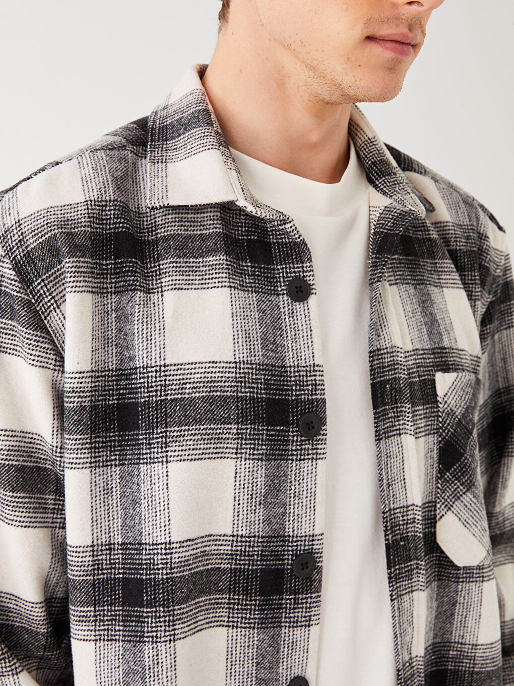 Relaxed Fit Long Sleeve Plaid Men's Lumberjack Shirt Jacket Relaxed Fit Long Sleeve Plaid Men's Lumberjack Shirt Jacket