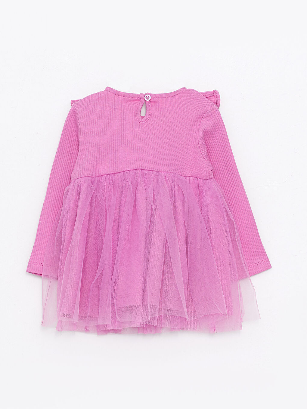 Crew Neck Long Sleeve Baby Girl Dress W2DI41Z1SMP W2DI41Z1SMP LC