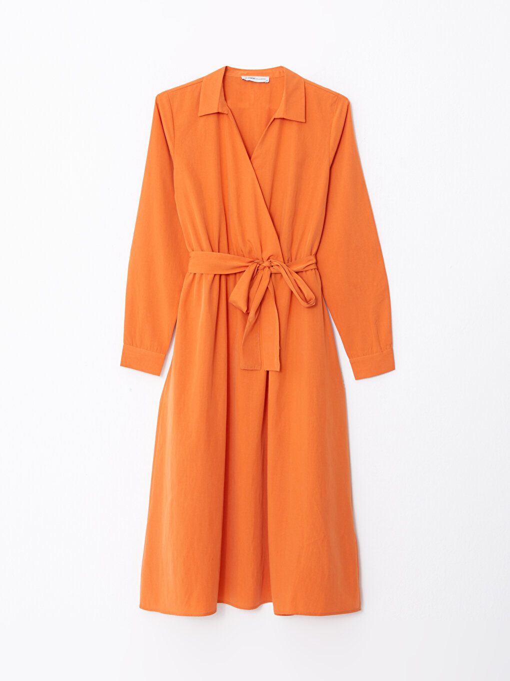 Plain Long Sleeve Women Shirt Dress -W2DO16Z8-GNU - W2DO16Z8-GNU 