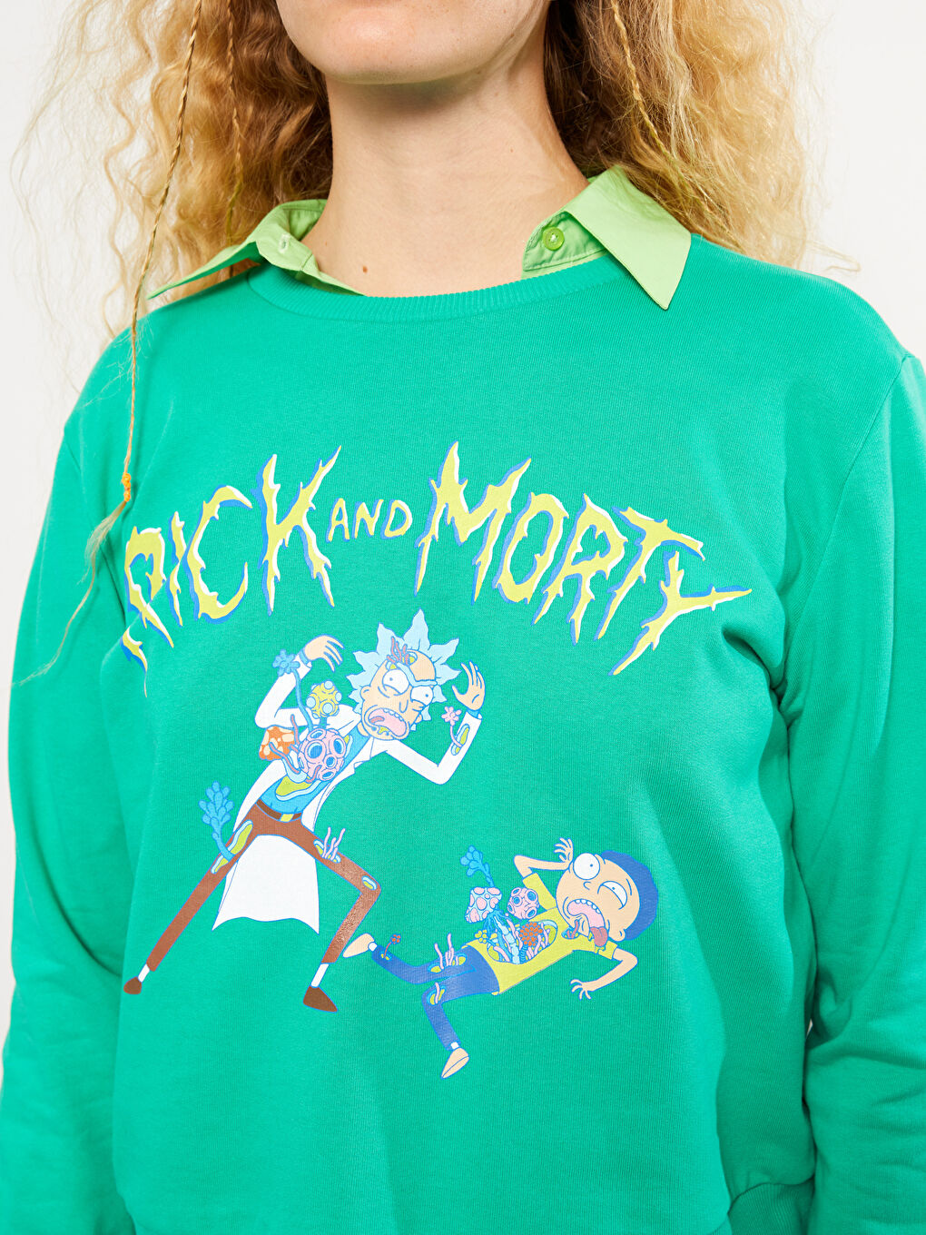 XSIDE Crew Neck Rick and Morty Printed Long Sleeve Women's