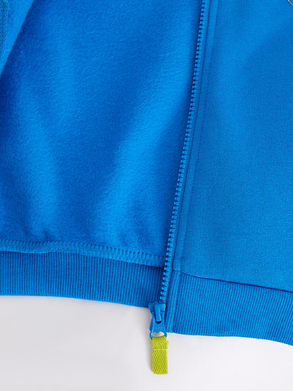 Hooded Long Sleeve Baby Boy Zippered Sweatshirt with Color Hooded Long Sleeve Baby Boy Zippered Sweatshirt with Color