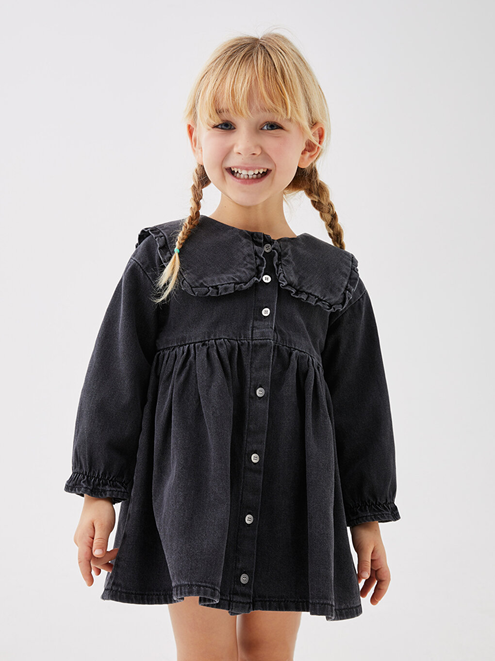 Fashion Denim Dress For Girls Toddler Kid Child Long Sleeve Ruffle Dresses  For Girl Autumn Party Princess Costumes | Unilovers