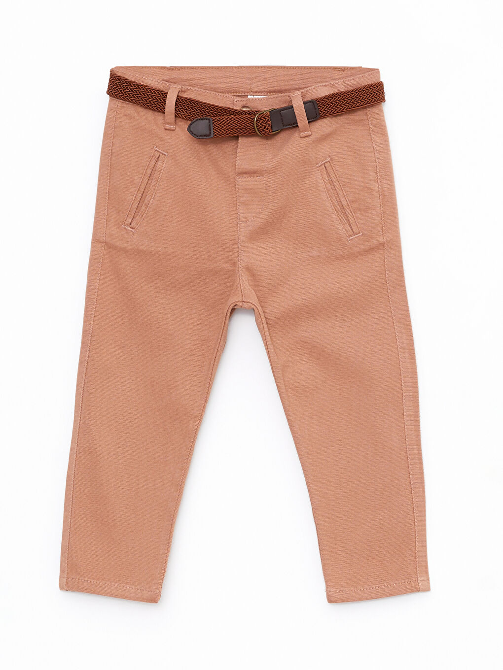 【ふるさと割】 Basic Baby Boy Trousers and Belt Set of 2 -W2FL23Z1-GNY パンツ