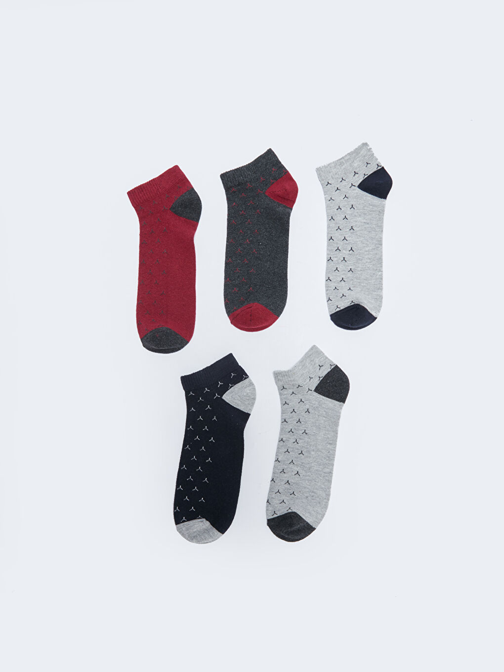 Printed Men's Booties Socks 5 Pieces -W2G747Z8-K00 Printed Men's Booties Socks 5 Pieces -W2G747Z8-K00