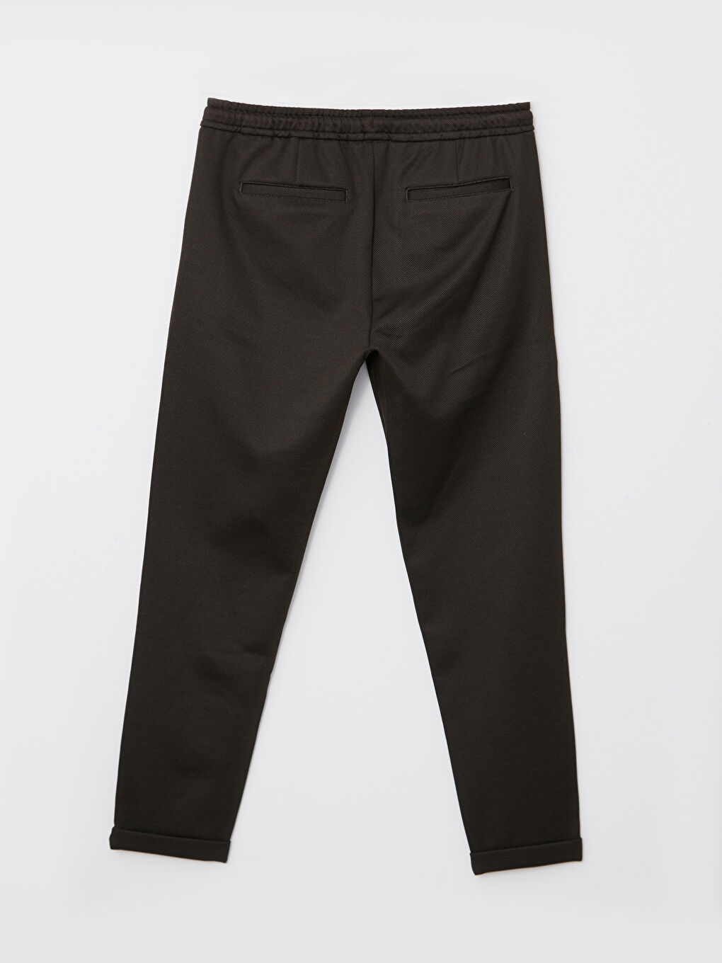 Slim Fit Men's Trousers with Tie Waist Detail -W2GC85Z8-HDL