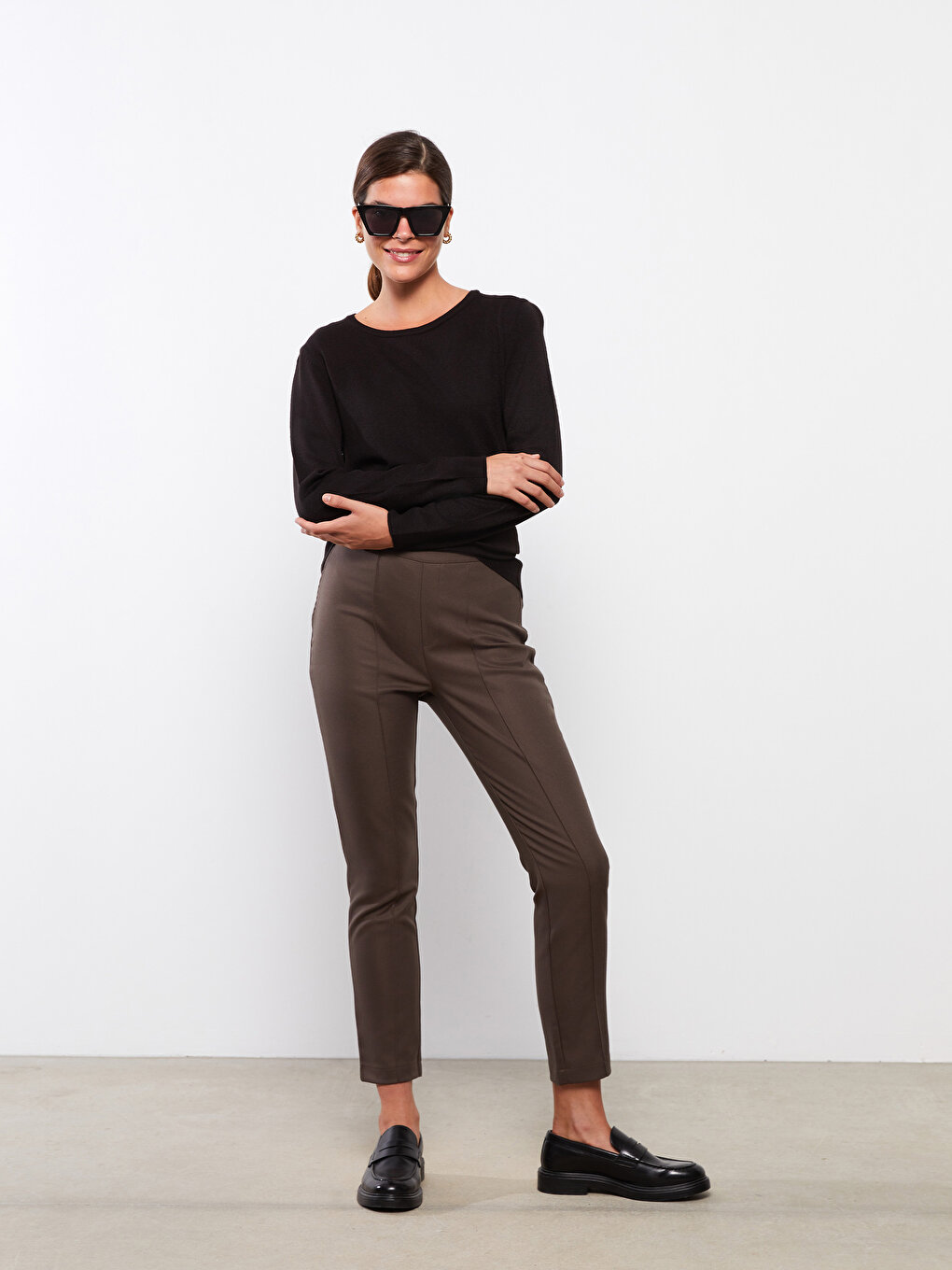 CARROT-FIT TROUSERS WITH CUFFED HEMS - Black | ZARA India