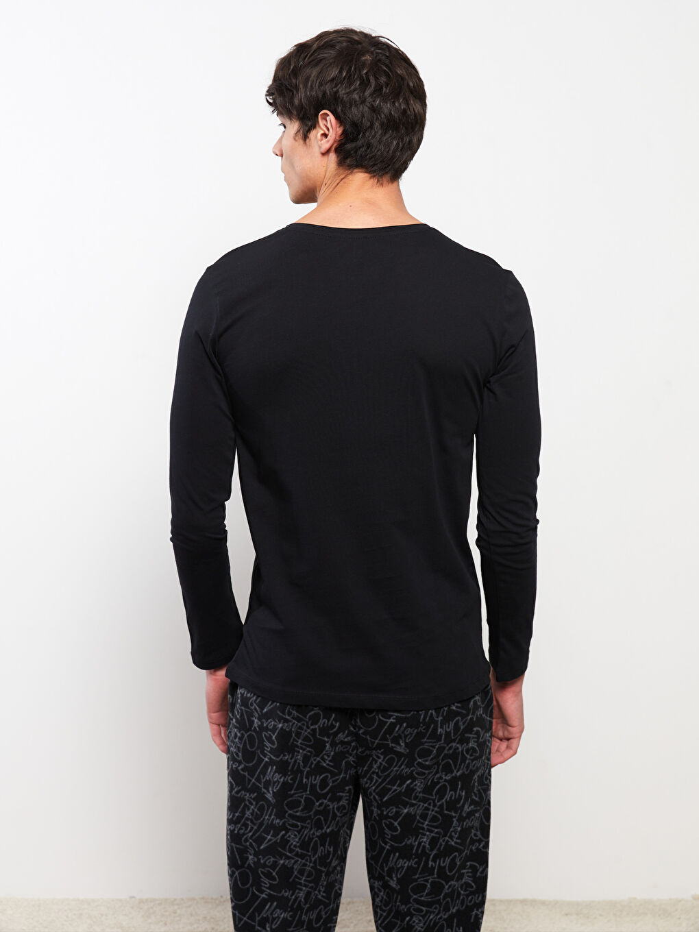 Crew Neck Long Sleeve Men's Pajama Top W2ID51Z8RQN W2ID51Z8RQN