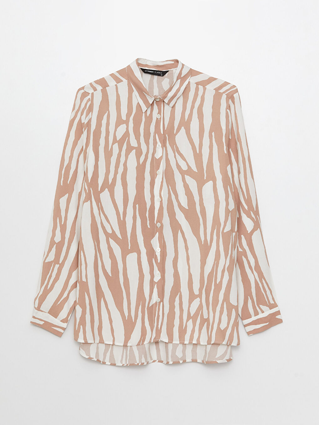 Patterned Long Sleeve Women's Shirt -W2J178Z8-LRA - W2J178Z8