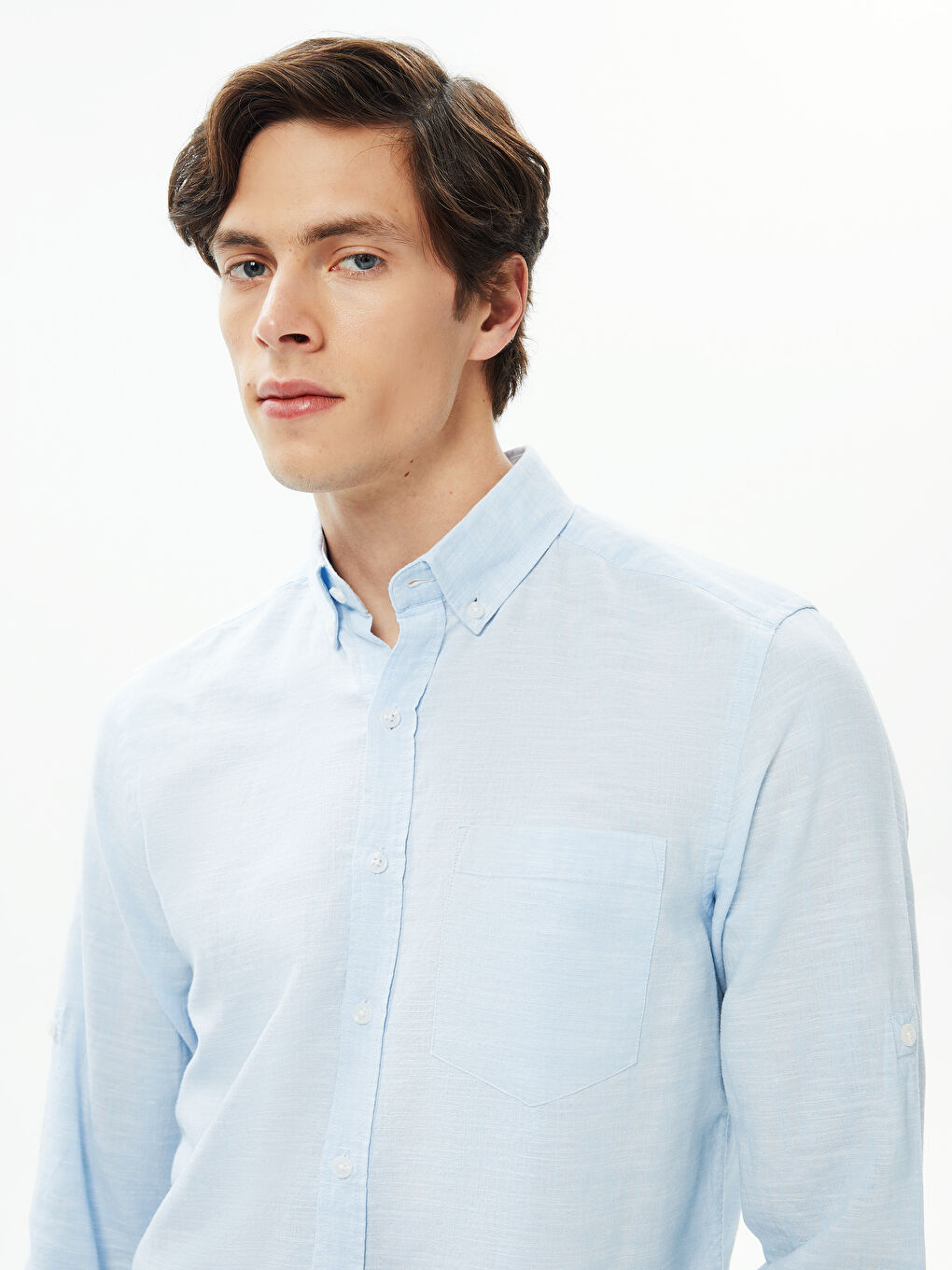 Regular Fit Long Sleeve Linen Blend Men s Shirt S30086Z8 CUN regular-fit-long-sleeve-linen-blend-men-s-shirt-s30086z8-cun