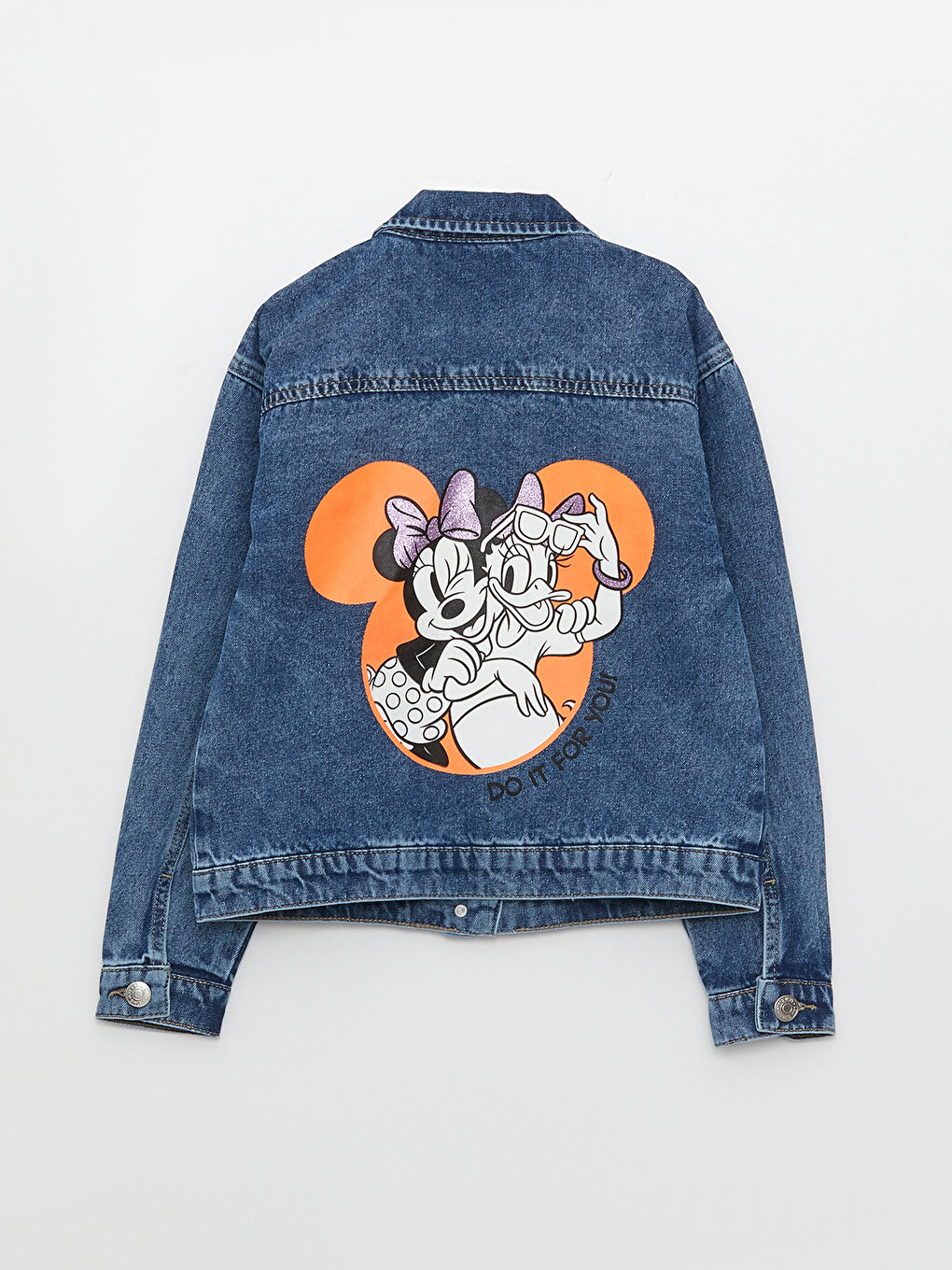 Shirt Neck Minnie Mouse Printed Girl Jean Jacket -S30277Z4-502 