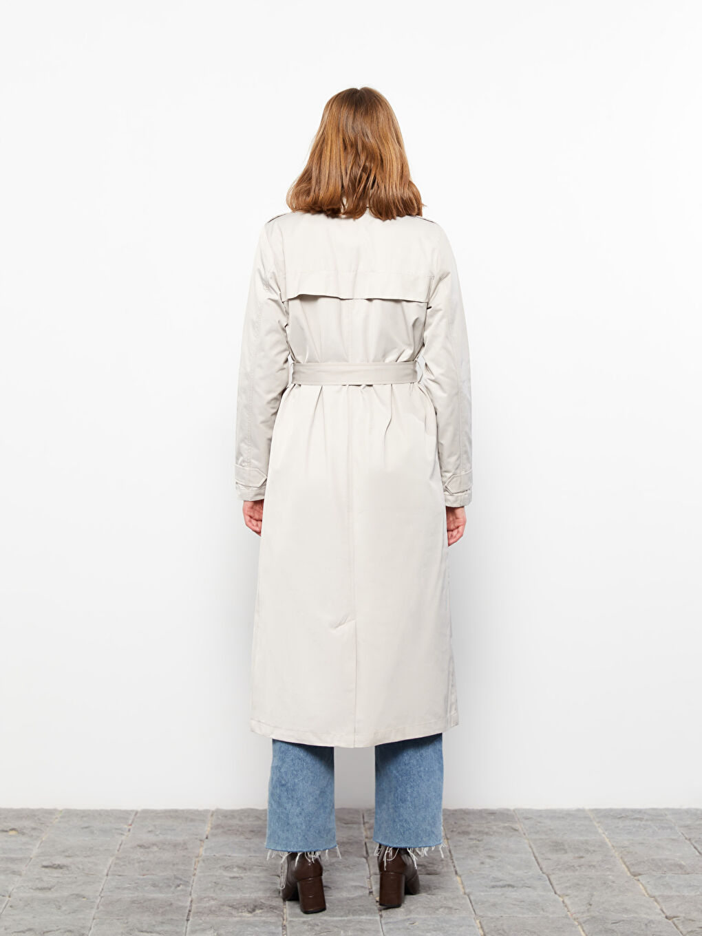 Jacket Collar Regular Long Sleeve Women's Trench Coat
