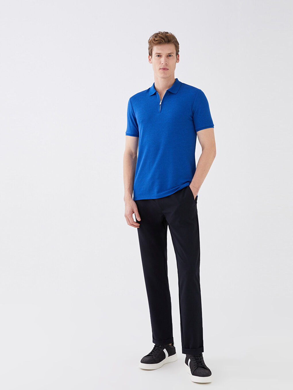 Polo Neck Short Sleeve Men's T-Shirt -S30924Z8-UCN - S30924Z8-UCN - LC ...