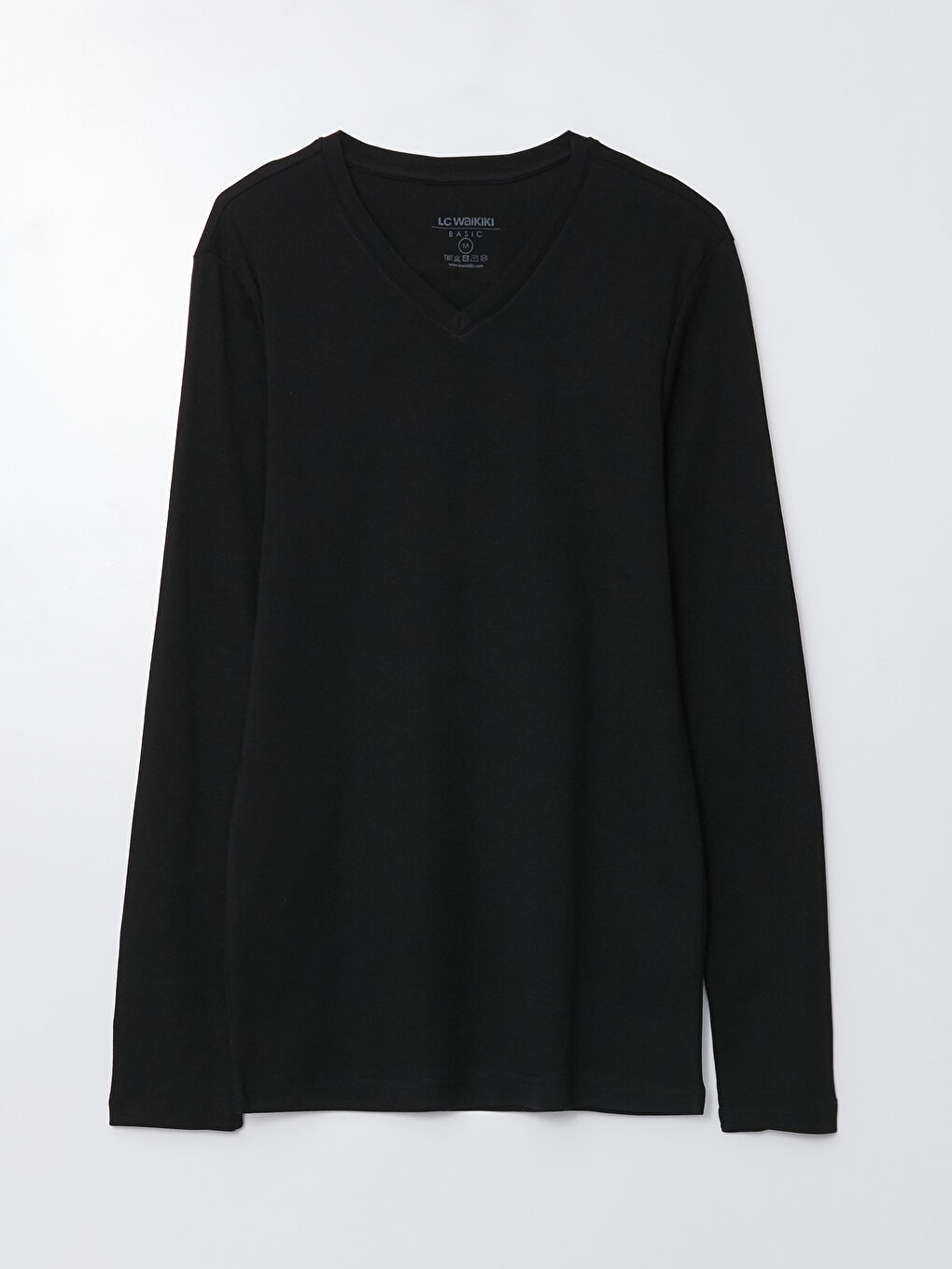 V Neck Long Sleeve Combed Cotton Men's Tshirt S31050Z8CVL S31050Z8