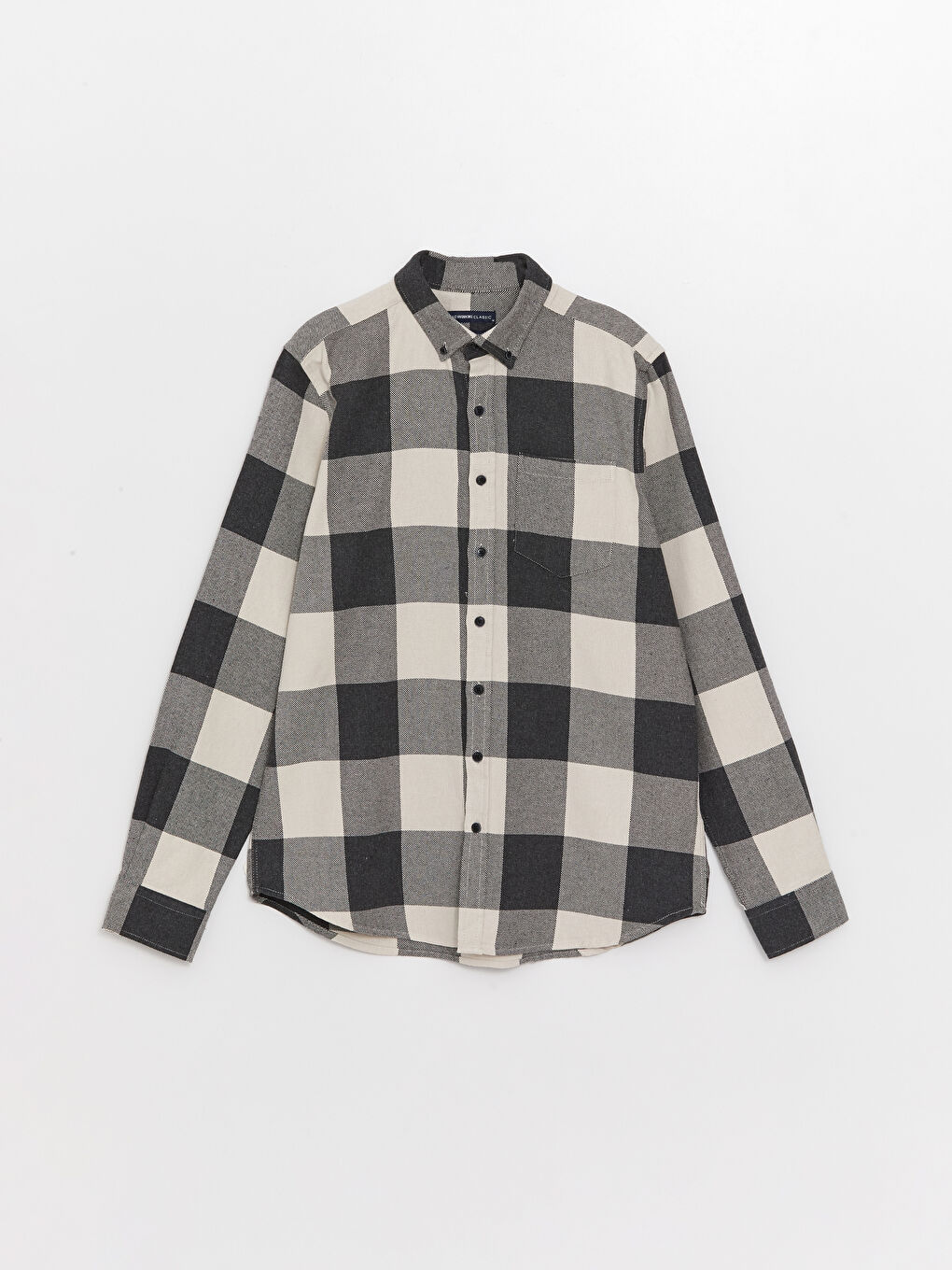 Regular Fit Long Sleeve Plaid Gabardine Men's Shirt Regular Fit Long Sleeve Plaid Gabardine Men's Shirt