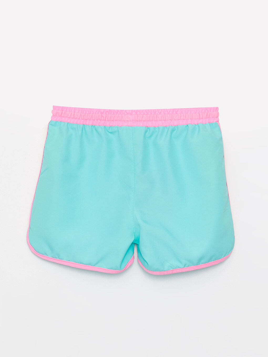 Elastic Waist Color Block Girl's Beach Shorts -S32548Z4-SRY - S32548Z4 ...
