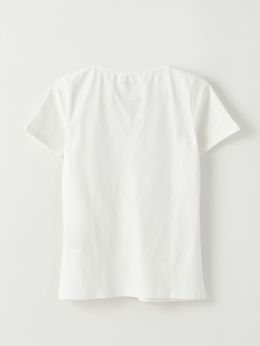 Vneck Straight Short Sleeve Cotton Women's TShirt S33827Z8R9J