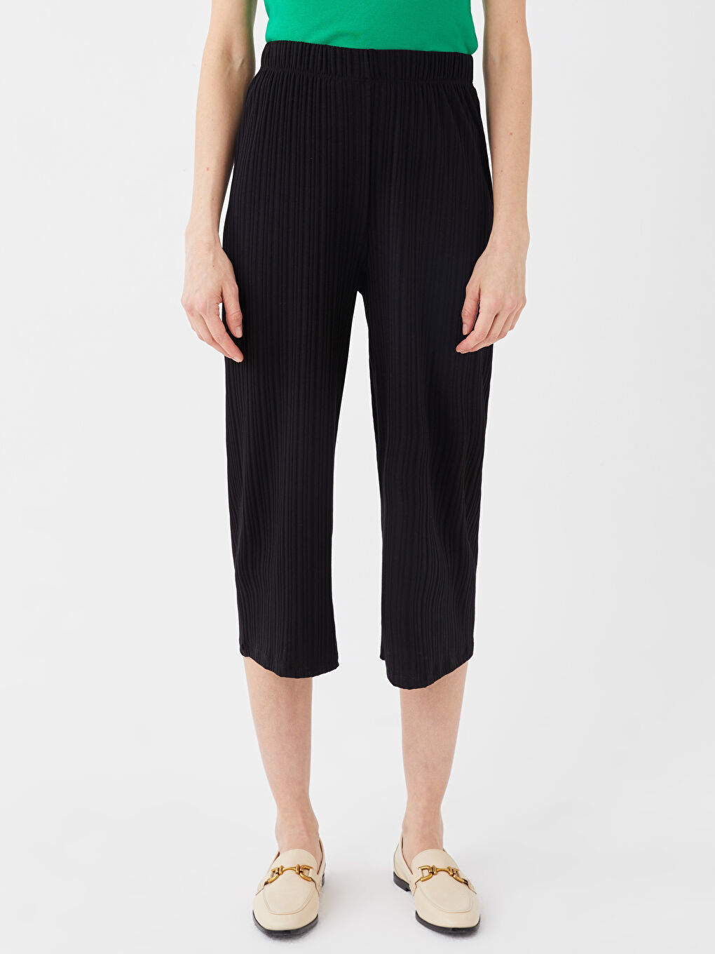 NEGRU Pantaloni Trei Sferturi -S33859Z8-CVL - S33859Z8-CVL - LC Waikiki