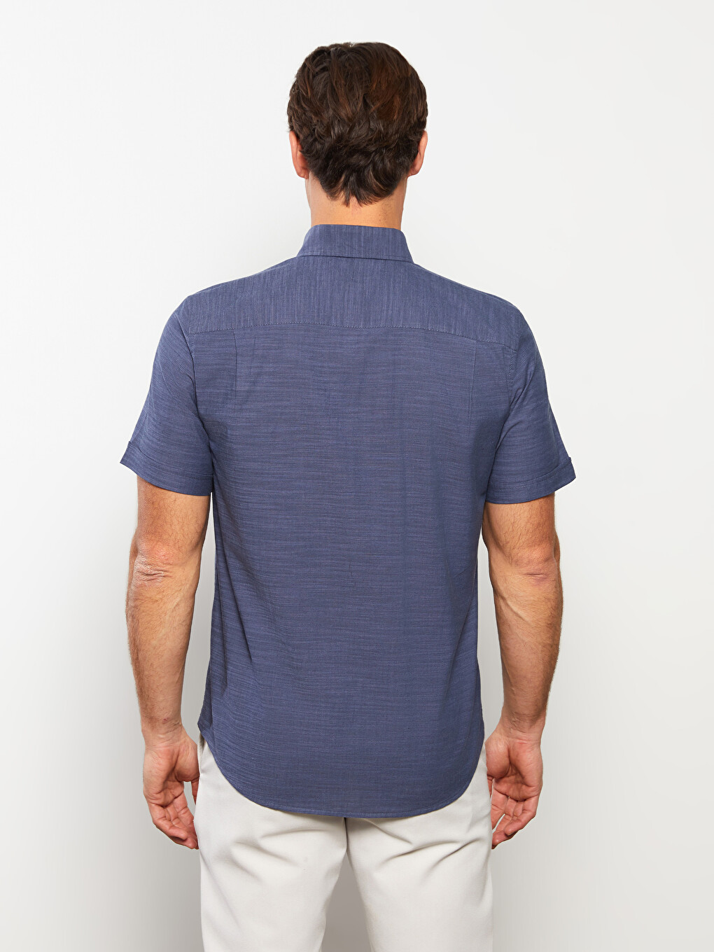 Chemise À Carreaux Coupe Ajustée Pour Hommes Boutonnée À Manches