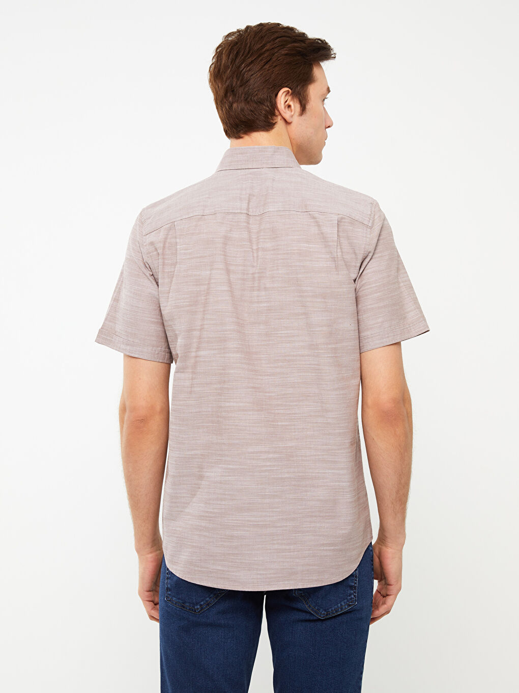 贅沢品 Regular Fit Short Sleeve Poplin Men's Shirt -S33965Z8-J0V ウェア