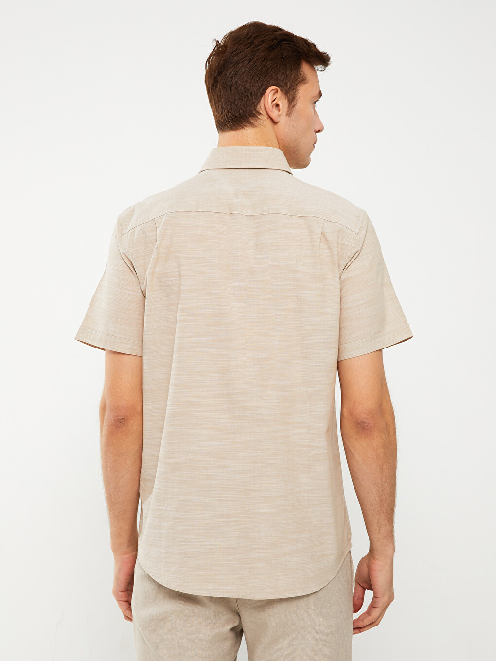 Blanc HOMME Chemise en coton à manches courtes Coupe régulière 3256694
