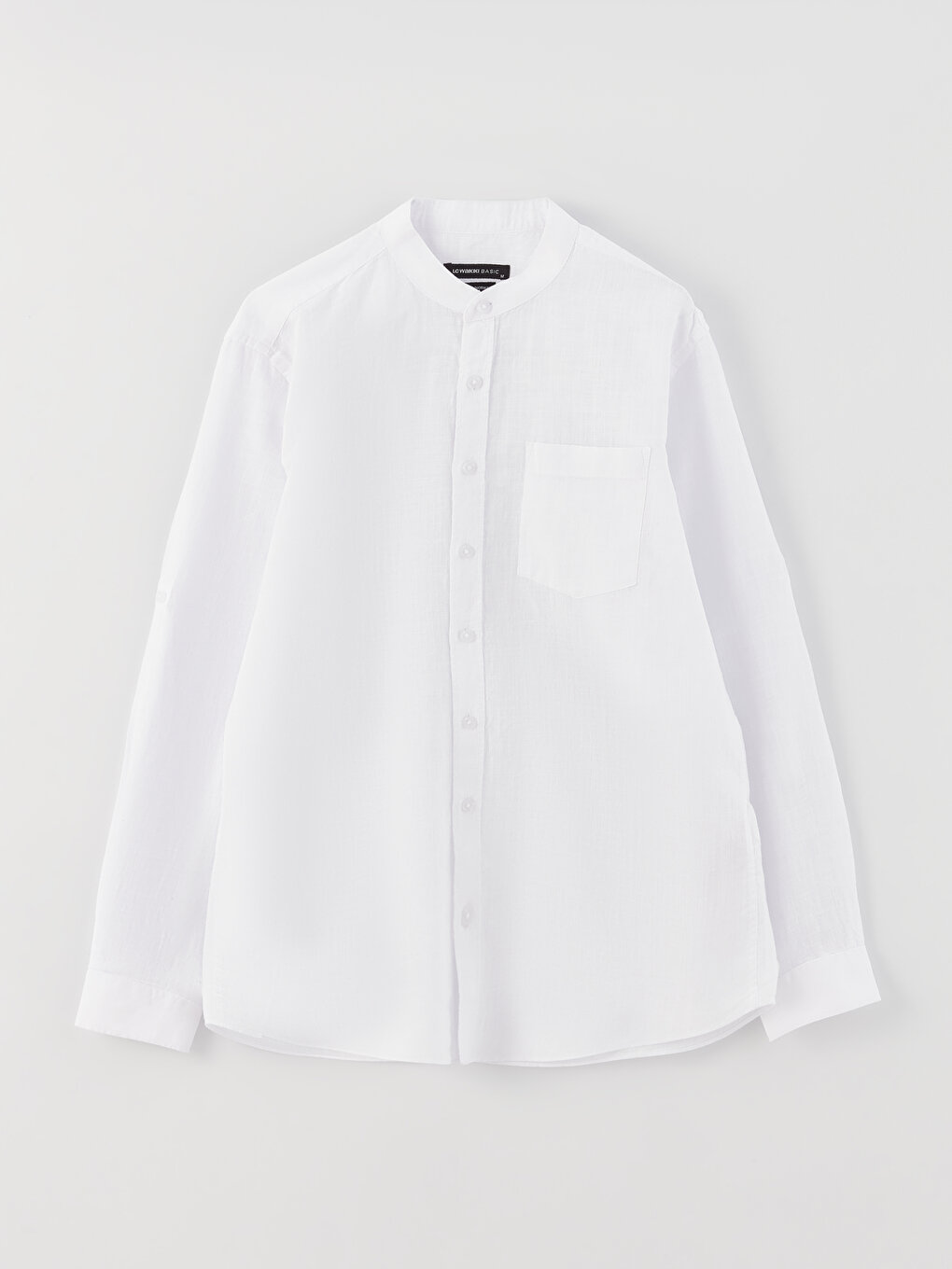 Regular Fit Long Sleeve Linen-Blend Men's Shirt -S33975Z8-Q6K ...
