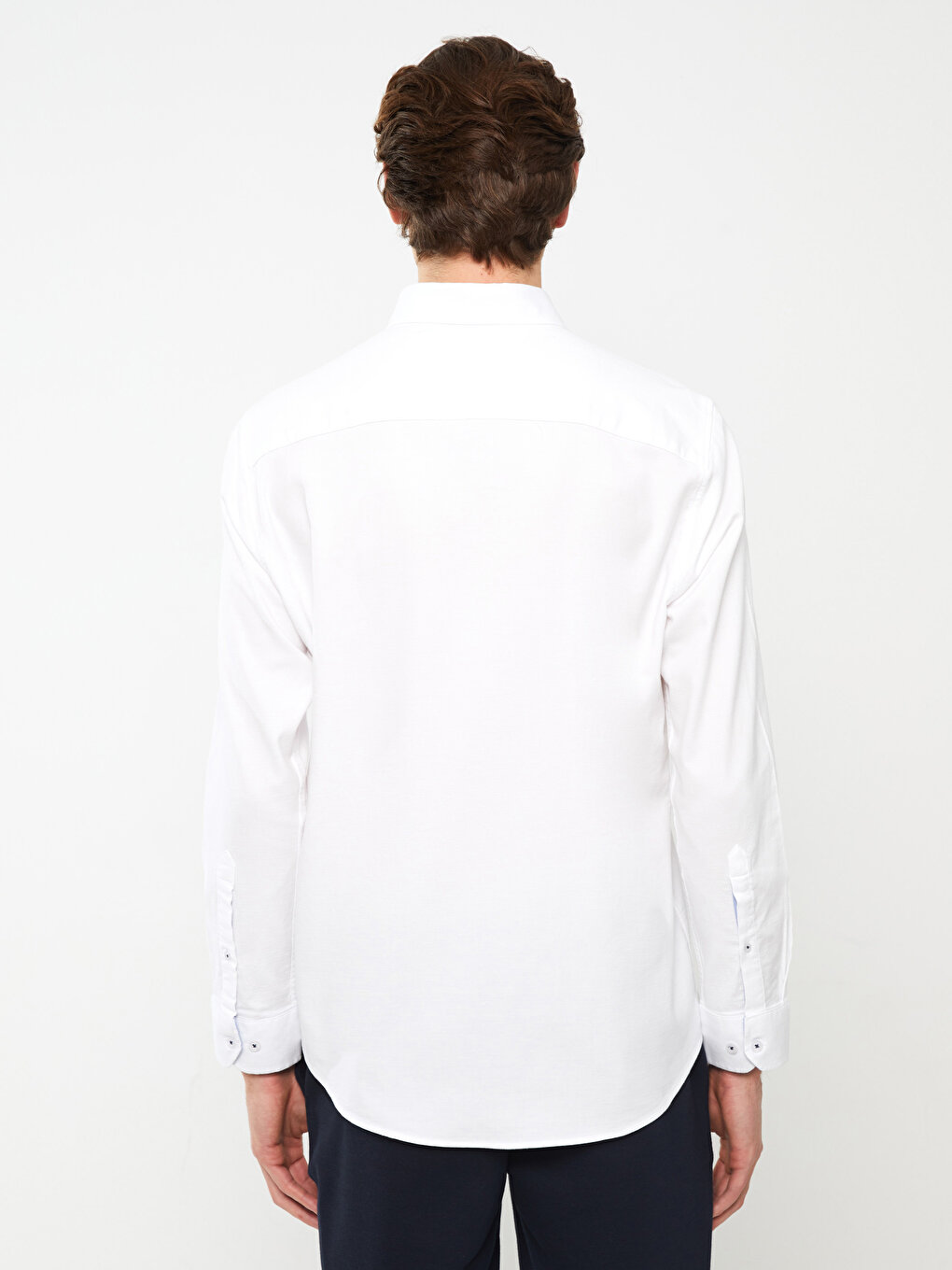 Regular Fit Long Sleeve Dobby Weave Men's Shirt -S34223Z8-Q6K ...