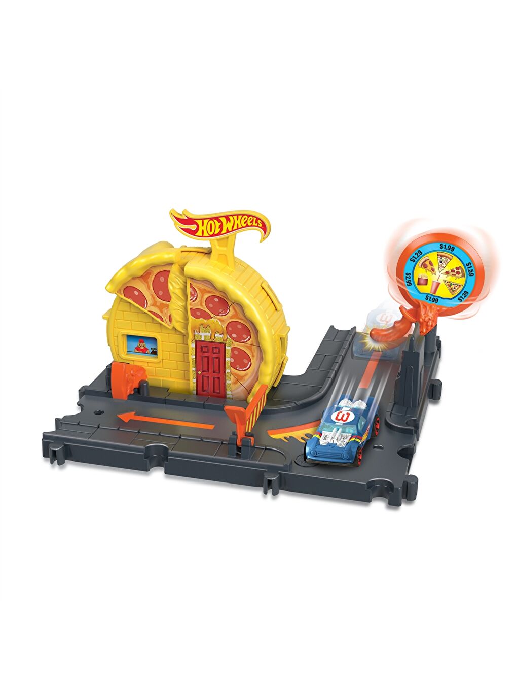 Hot wheels pizza city track set cheap