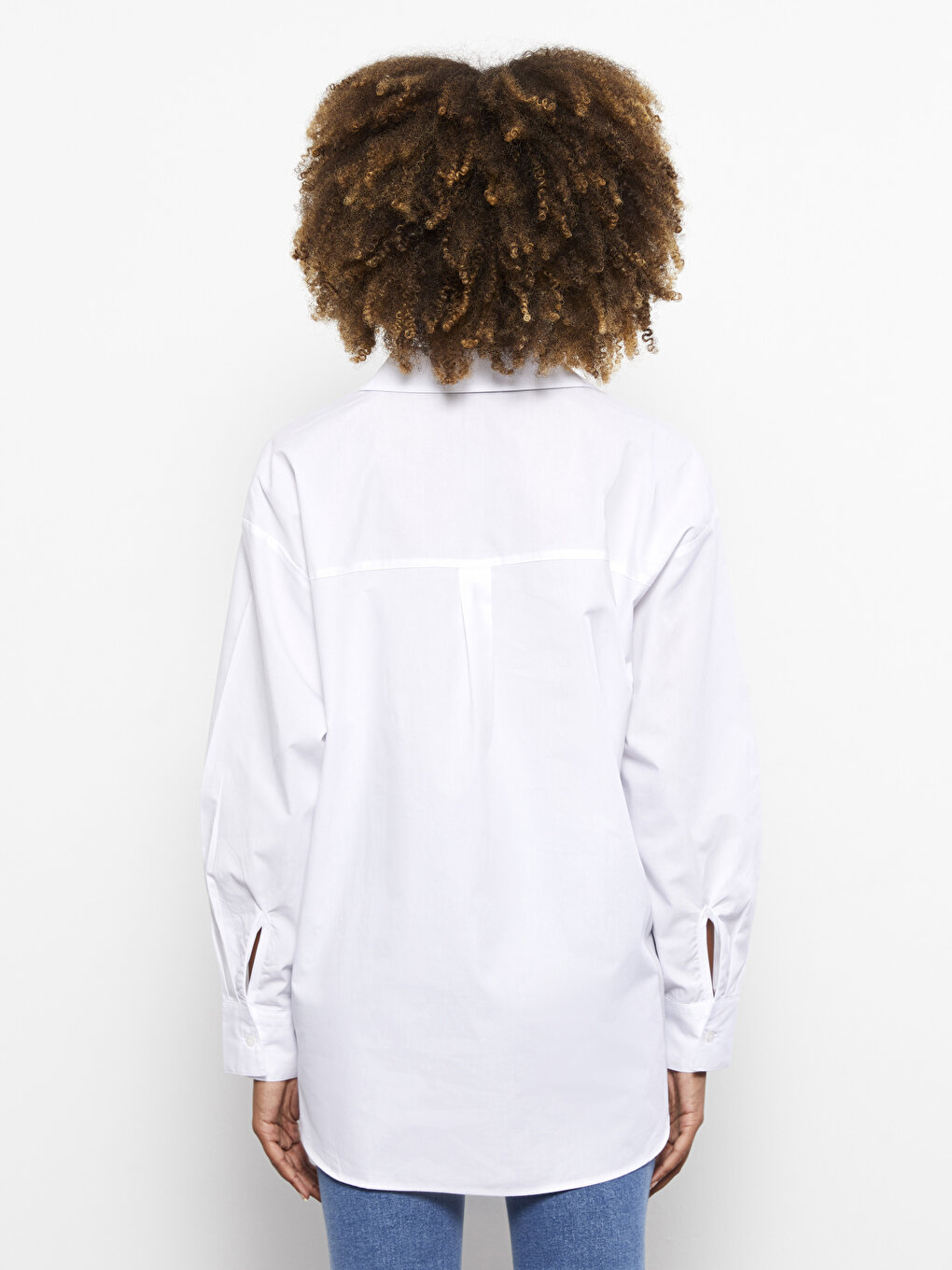 Straight Long Sleeve Women's Oversize Shirt -S36593Z8-R9K 