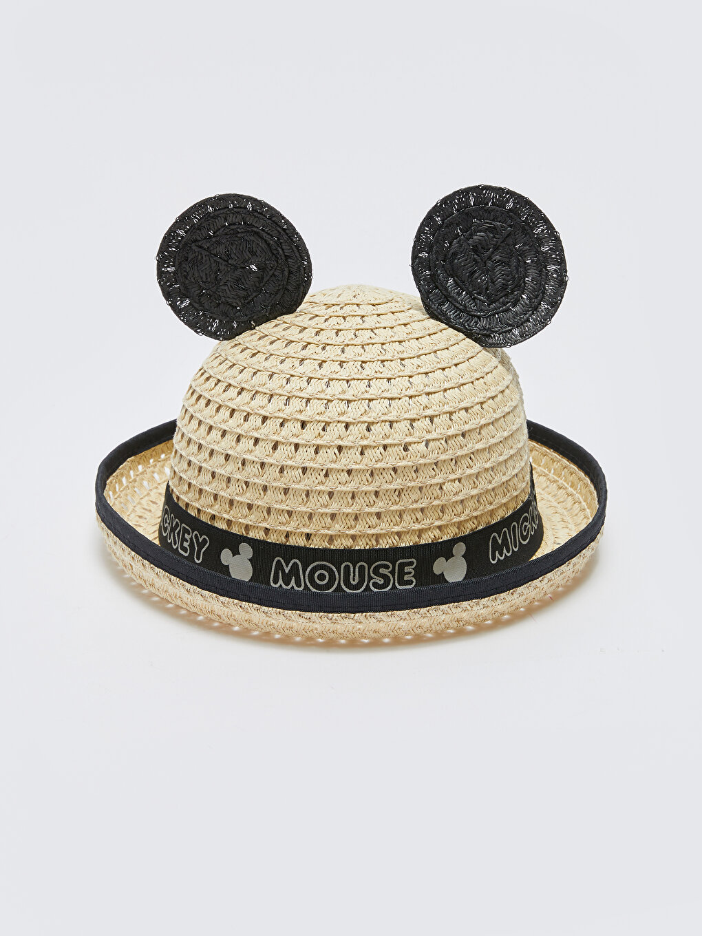 Mickey Mouse Printed Baby Girl Straw Fedora Hat -S38506Z1-G7K 