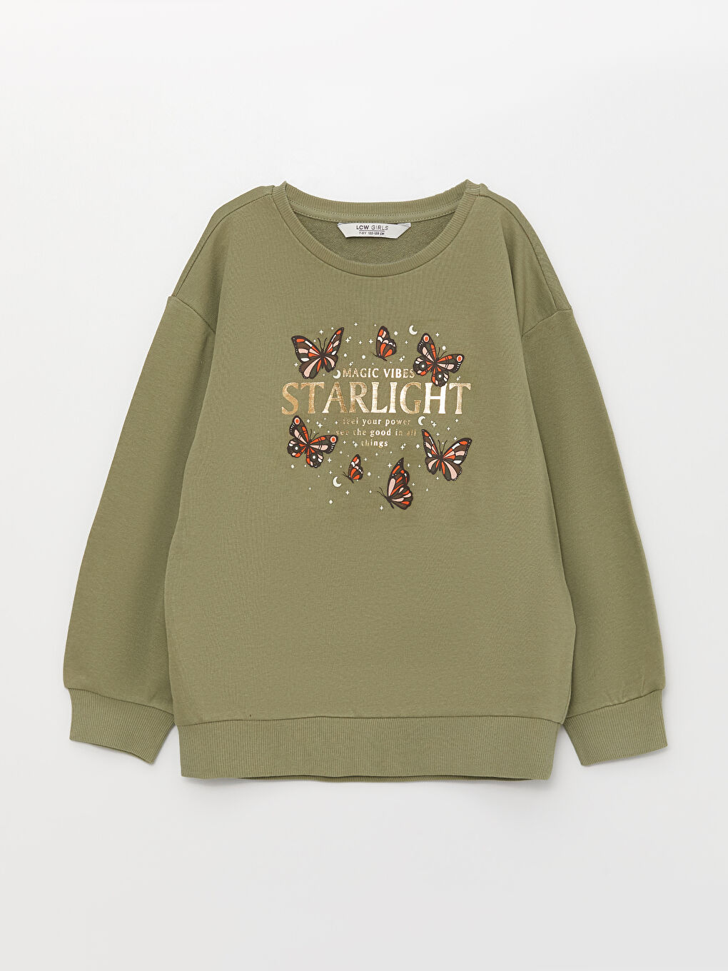 Crew Neck Printed Long Sleeve Girl Sweatshirt S38544Z4 GUY