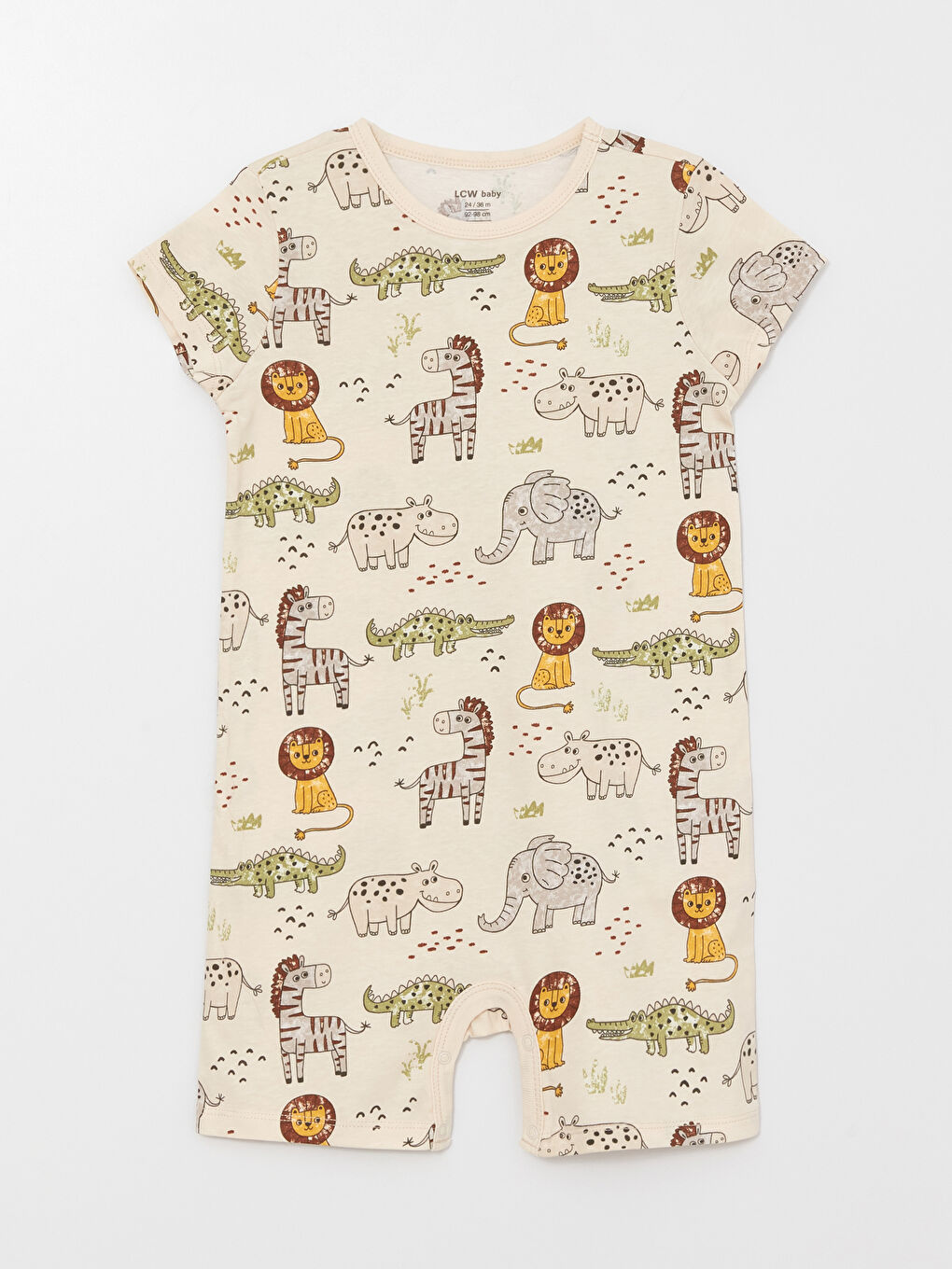 Crew Neck Short Sleeve Printed Baby Boy Rompers 2 Pack S38823Z1R3E