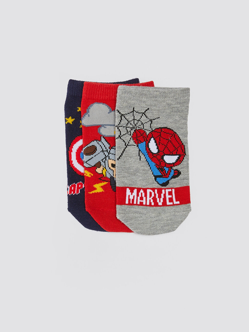 Marvel Patterned Boys Booties Socks 3 Pack -S39169Z4-K00