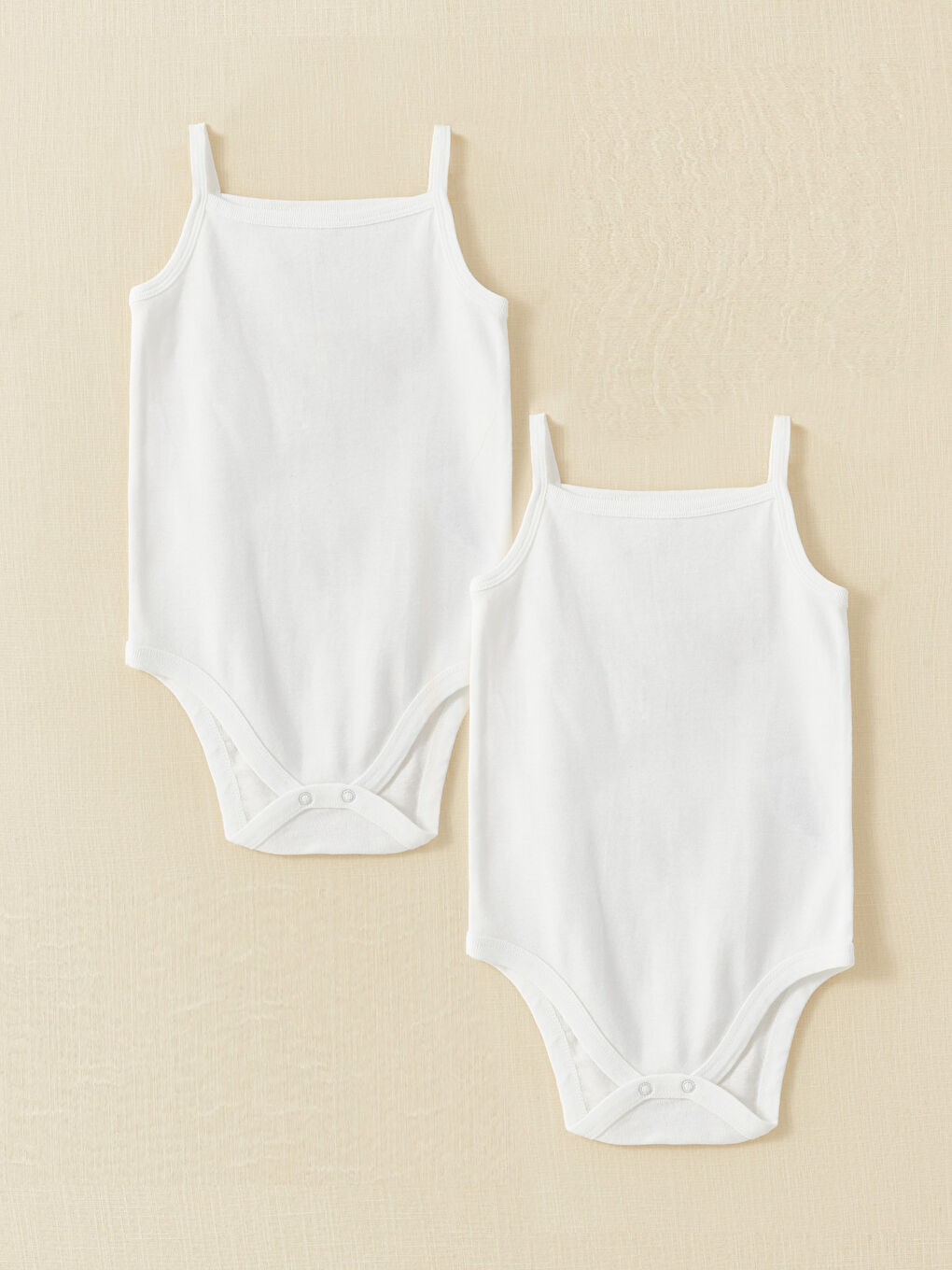 LC WAIKIKI Square Collar Basic Baby Girl Bodysuit With Snap Button