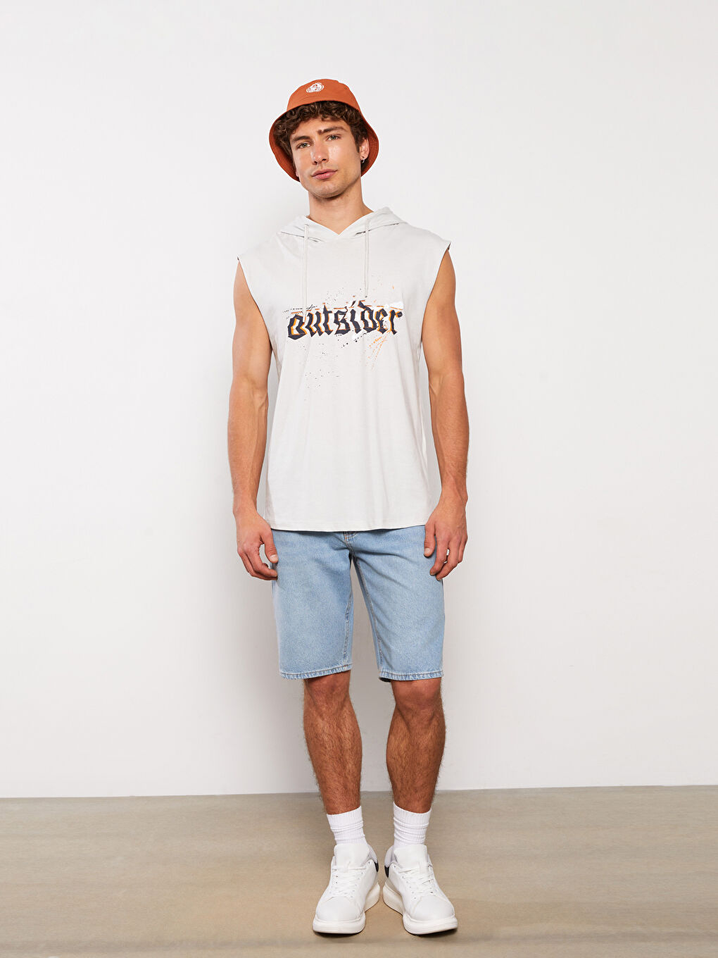 Hoodie Printed Men's Sleeveless T-Shirt -S39721Z8-RRX