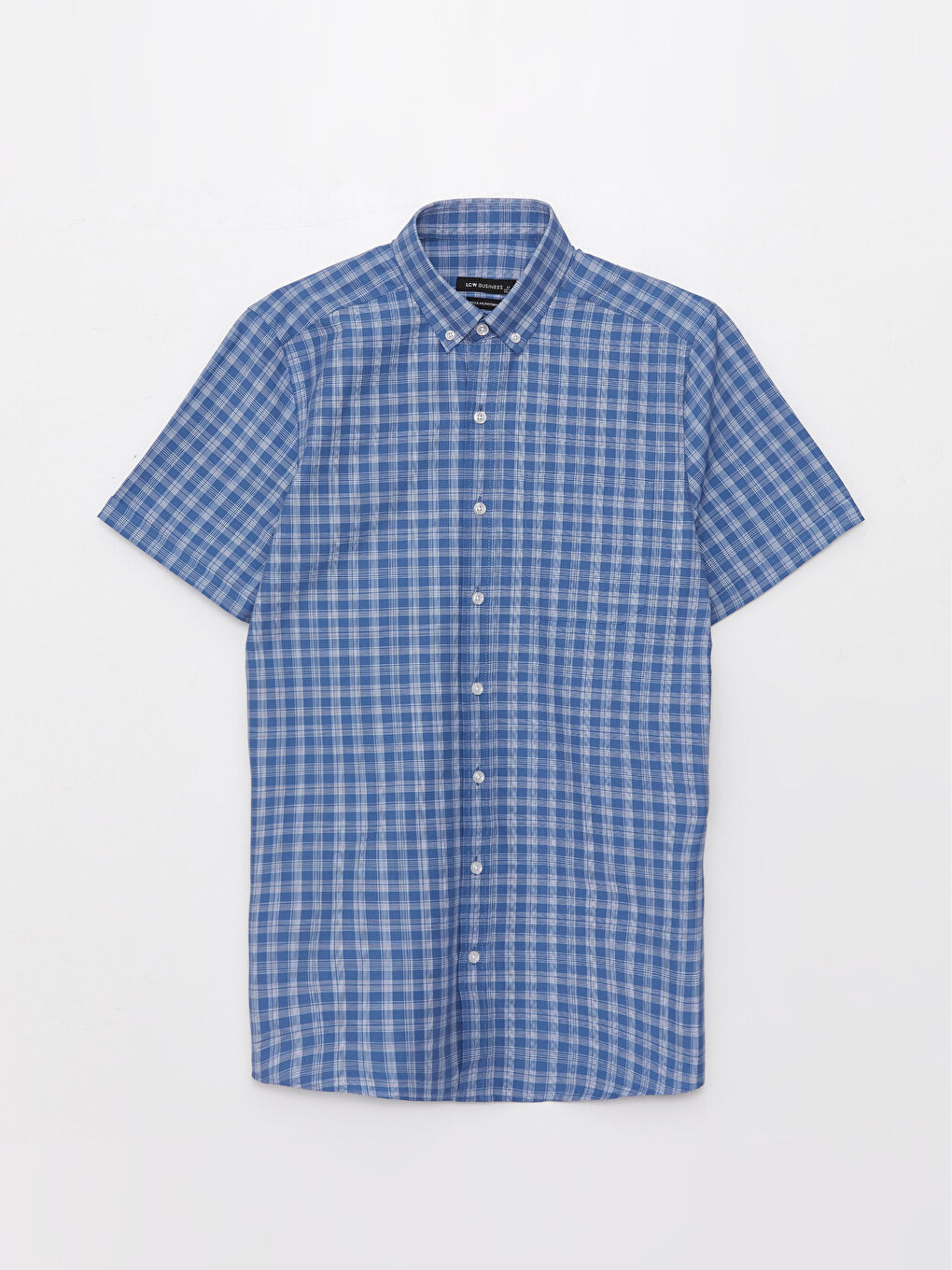 Regular Fit Short Sleeve Plaid Poplin Men's Shirt -S3AA82Z8 Regular Fit Short Sleeve Plaid Poplin Men's Shirt -S3AA82Z8