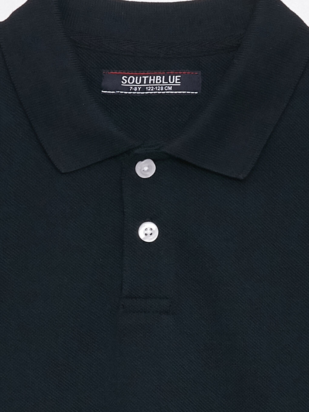 Tシャツ・カットソー   South Blue Black Logo Open Collar Polo Short Sl SOUTHBLUE Polo Neck Basic Short Sleeve Boys' T-Shirt