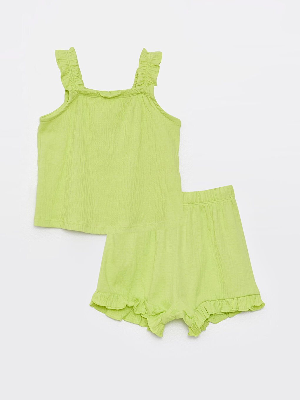 LC WAIKIKI Ensemble Blouse et Short Bébé Fille Basique à Col Carré