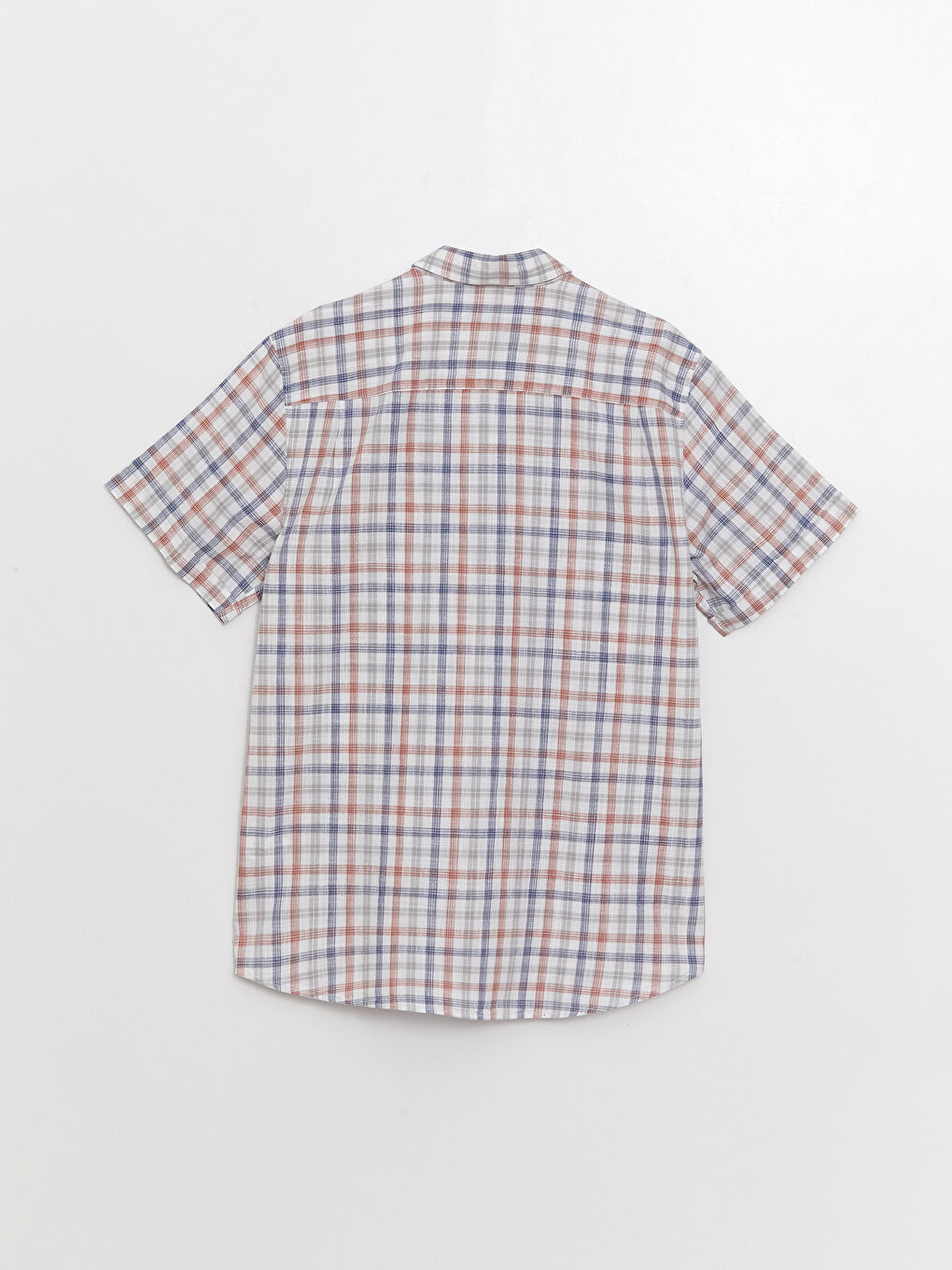 Regular Fit Short Sleeve Chequered Poplin Shirt -S3AQ24Z8-LLQ -  S3AQ24Z8-LLQ - LC Waikiki