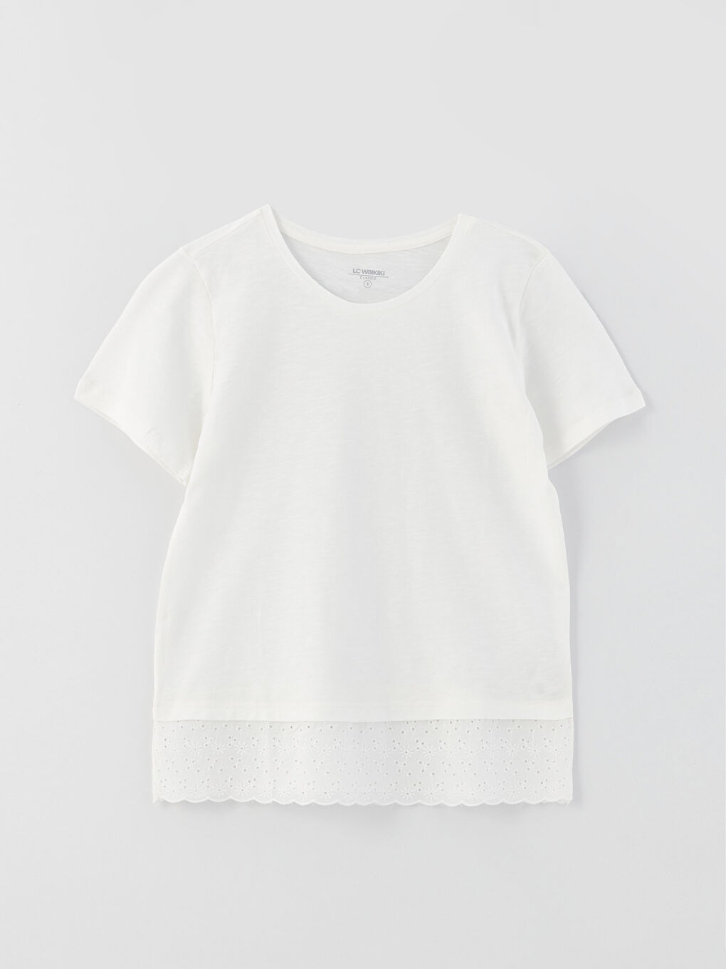 Crew Neck Embroidered Short Sleeve Women s T Shirt S3AR38Z8 FEW crew-neck-embroidered-short-sleeve-women-s-t-shirt-s3ar38z8-few