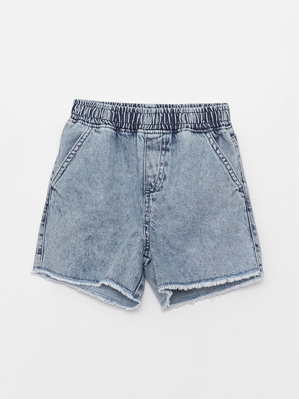Girls elastic waist denim shorts clearance