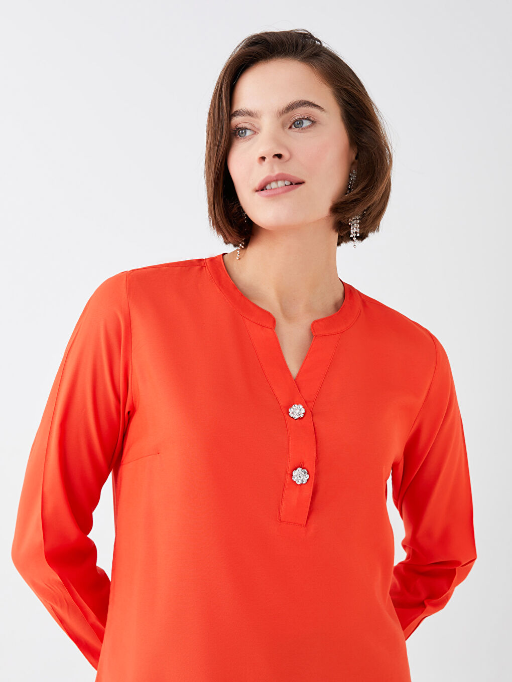 Turtleneck Straight Long Sleeve Women Blouse S3CC04Z8GWZ S3CC04Z8