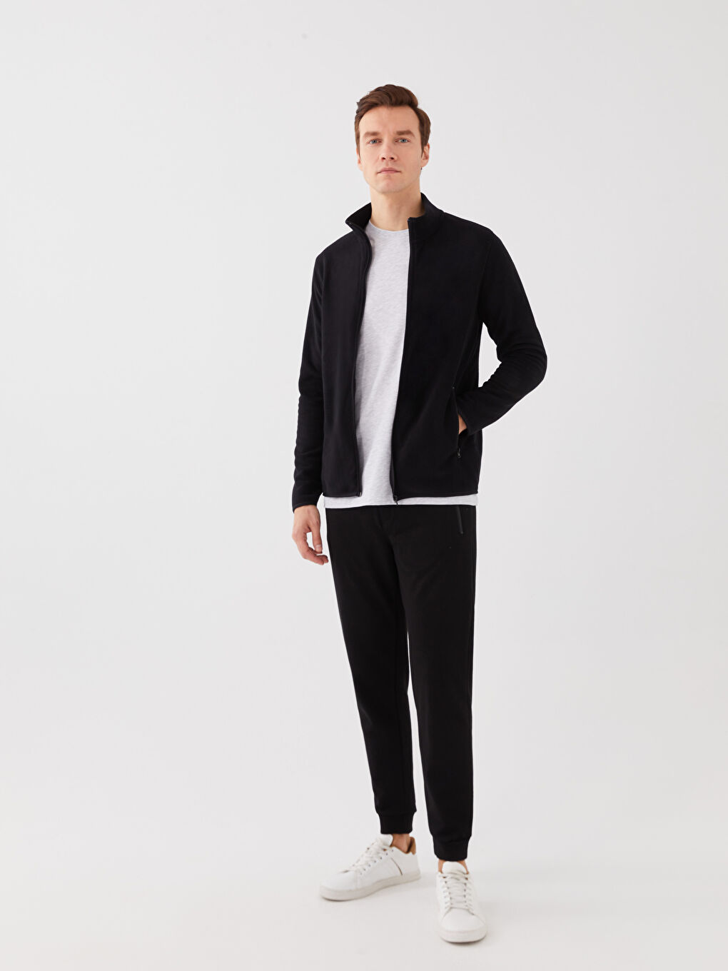 سویشرت زبپ دار مردانه فیت راحت ال سی وایکیکی بیسیک S3CD71Z8 | LCWAIKIKI Basic - Image 3