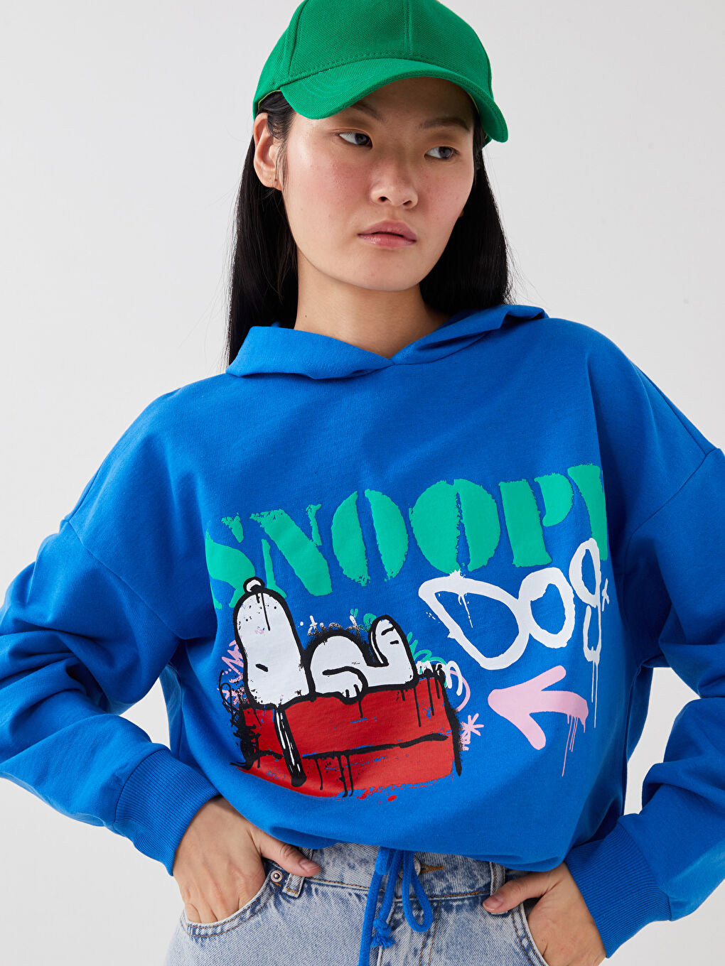 Snoopy Printed Long Sleeve Women's Hoodie S3CD99Z8GYW S3CD99Z8GYW