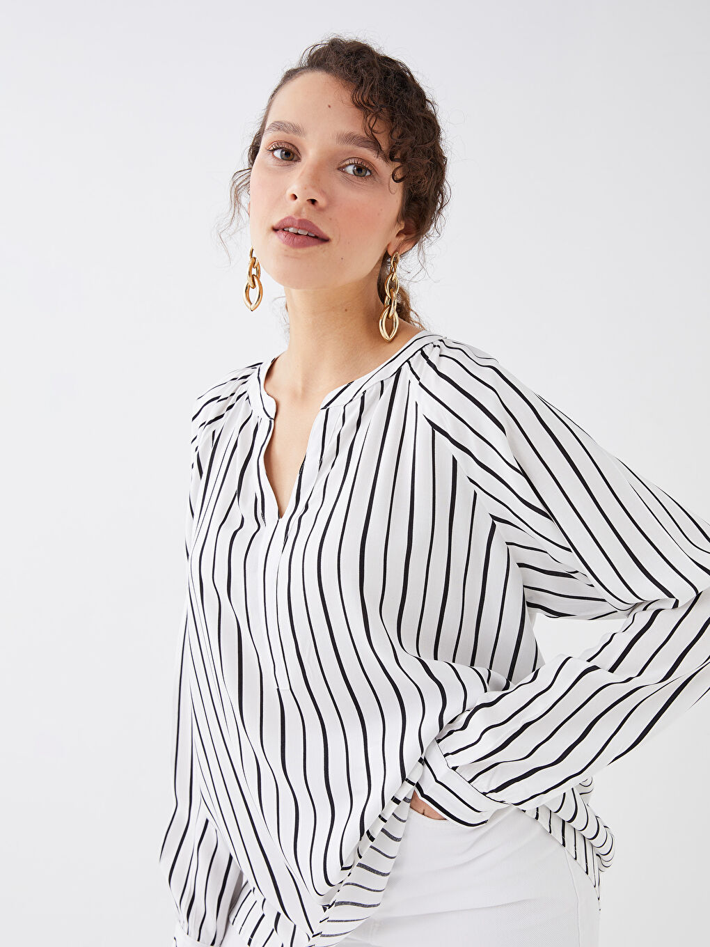 striped henley womens