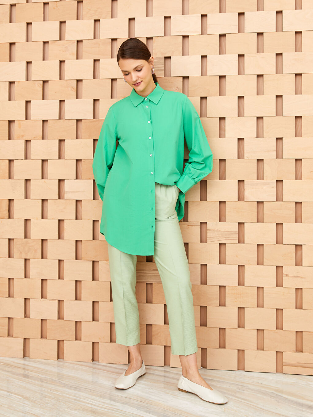 Elastic Waist Comfortable Fit Pocket Detailed Women s Trousers elastic-waist-comfortable-fit-pocket-detailed-women-s-trousers